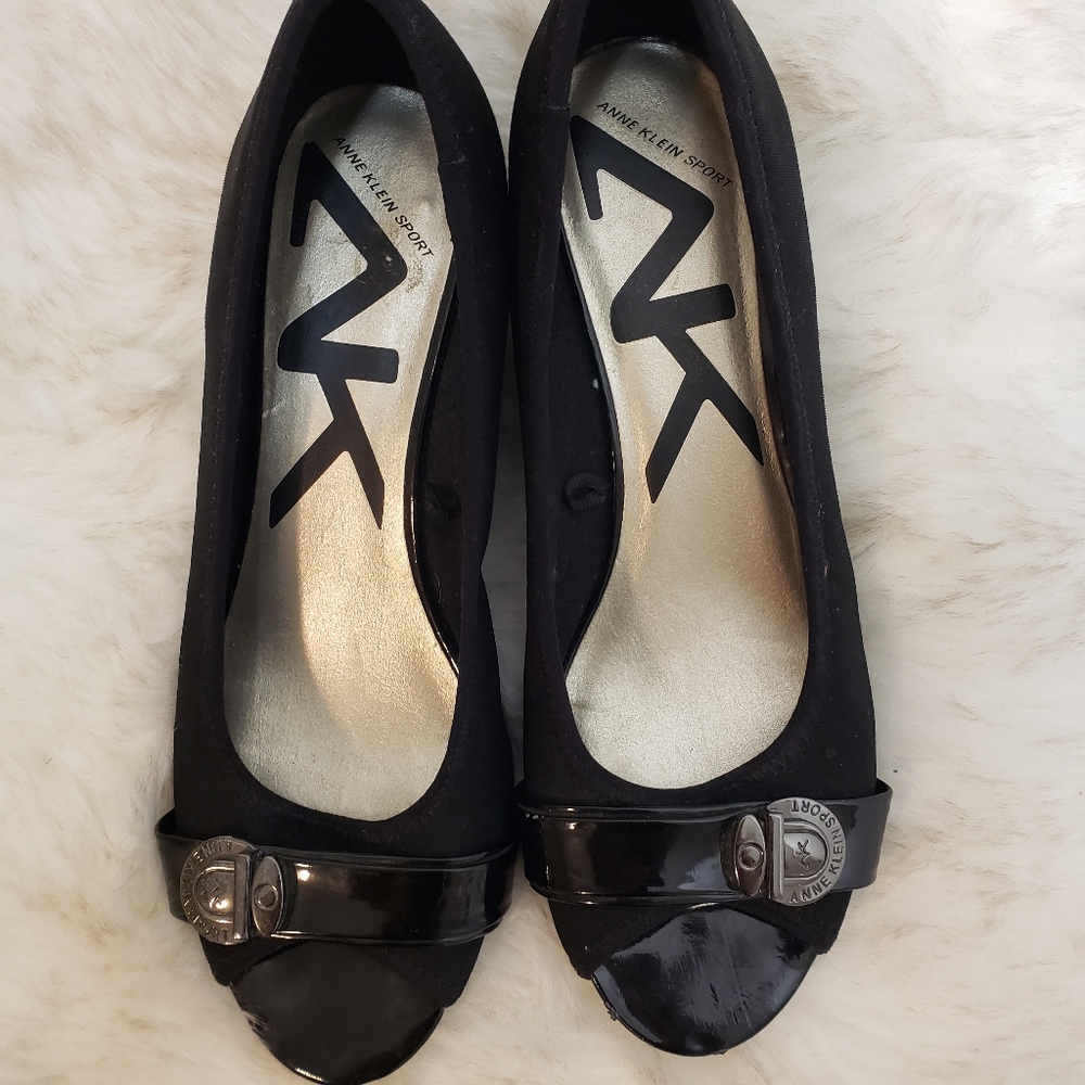 Anne Klein Sport slight wedge open toe shoe